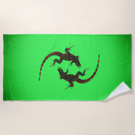 陰陽 ビーチタオル