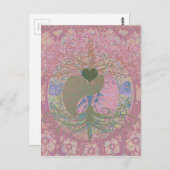 陰陽（ピンク） ポストカード (正面/裏面)