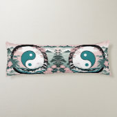 陰陽、フローラマウンテンピンクセージティール（緑がかった色） ボディピロー (裏面)