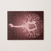 陰陽、ヨガ、調和生命の樹 ジグソーパズル (横)