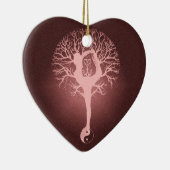 陰陽、ヨガ、調和生命の樹 セラミックオーナメント (右)