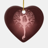 陰陽、ヨガ、調和生命の樹 セラミックオーナメント (裏面)