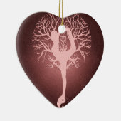 陰陽、ヨガ、調和生命の樹 セラミックオーナメント (右)
