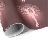 陰陽、ヨガ、調和生命の樹 ラッピングペーパー (ロールコーナー)