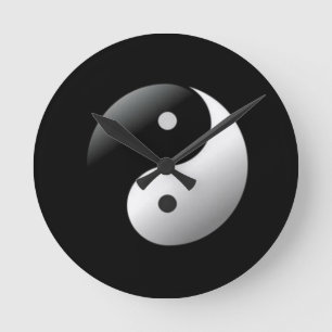 陰陽 ラウンド壁時計
