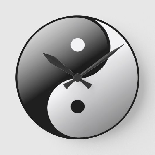 陰陽 ラウンド壁時計 (正面)