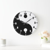 陰陽 ラージ壁時計 (ホーム)