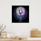 陰陽、命の木、ナマステヨガ ポスター (キッチン)