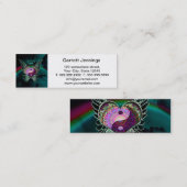 陰陽、天使の翼およびハート スキニー名刺 (正面/裏面)