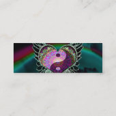 陰陽、天使の翼およびハート スキニー名刺 (裏面)