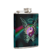 陰陽、天使の翼、ハートおよび星 フラスク (右)