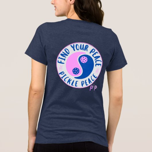 陰陽 平和を見つける トライブレンドTシャツ (裏面)