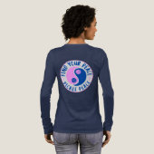 陰陽 平和を見つける トライブレンドＴシャツ (背面全体)