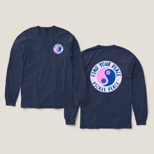 陰陽 平和を見つける トライブレンドＴシャツ (デザイン 正面＆背面)