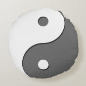 陰陽-灰色1 ラウンドクッション (裏面)