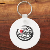陰陽 自然の盆栽 ツィゴンチヨガ タイチー キーホルダー (正面)