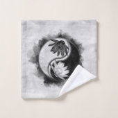 陰陽 – 蓮の花 バスタオルセット (ウォッシュタオル)