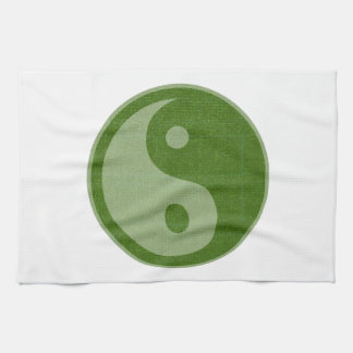 陰陽YINYANGの緑 キッチンタオル