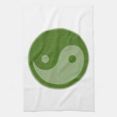 陰陽YINYANGの緑 キッチンタオル (縦)