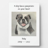 陳列用ことわざ付きペット記念碑 フォトプラーク (正面)