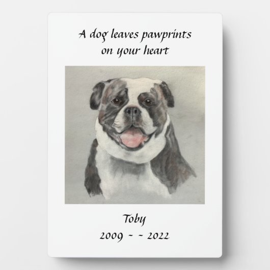 陳列用ことわざ付きペット記念碑 フォトプラーク (正面)