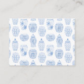 陳腐なシックおむつラッフルベビーシャワー エンクロージャーカード (裏面)
