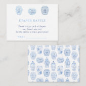 陳腐なシックおむつラッフルベビーシャワー エンクロージャーカード (正面/裏面)