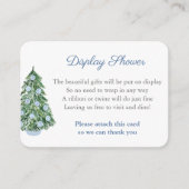 陳腐なシックなクリスマスツリー表示シャワー エンクロージャーカード (正面)