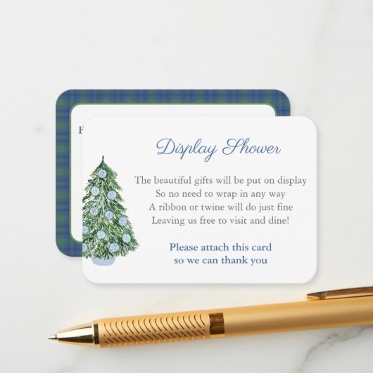 陳腐なシックなクリスマスツリー表示シャワー エンクロージャーカード (正面/裏面インサイチュ)