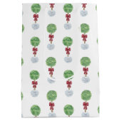 陳腐なシックなボクウッドトピアリーメリークリスマス ミディアムペーパーバッグ (裏面)