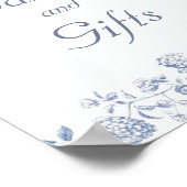 陳腐なフローラブライダルシャワーカードとギフト ポスター (角)