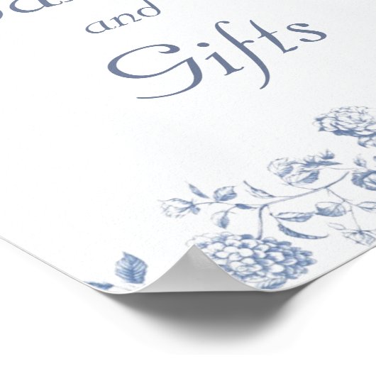 陳腐なフローラブライダルシャワーカードとギフト ポスター (角)