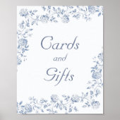 陳腐なフローラブライダルシャワーカードとギフト ポスター (正面)