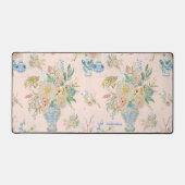 陳腐なフローラ花瓶牡丹赤面ピンクオフィス デスクマット (正面)