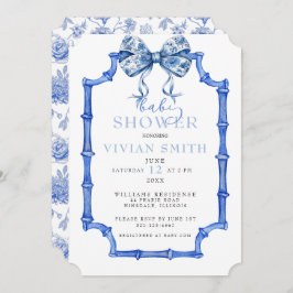 陳腐なヴィンテージバウとフレーム赤ちゃんシャワー 招待状