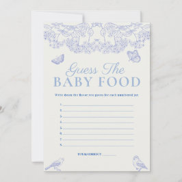陳腐な推測ベビー食べ物ベビーシャワーゲームカード 招待状