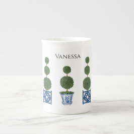 陳腐陶磁器の木トリオセラミック ボーンチャイナマグカップ