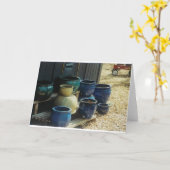 陶器およびワゴン カード (黄色い花)