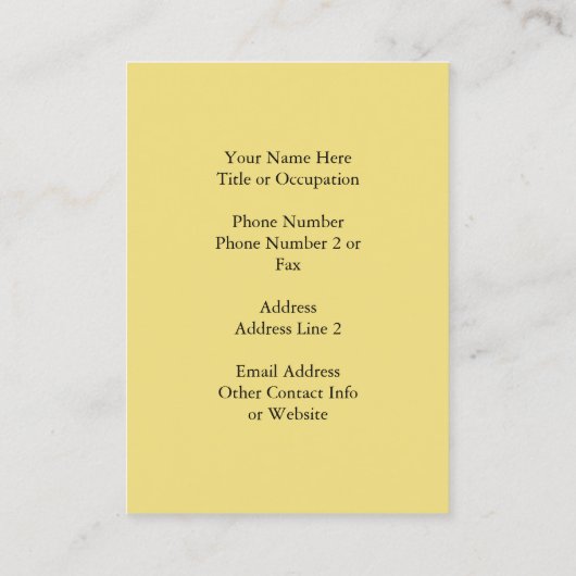 陶器のつぼ|の水彩画の花柄の黄色バラ 名刺 (裏面)