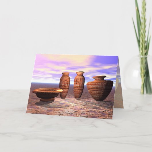 陶器のグリーティングカード カード (正面)