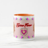 陶器のコーヒーカップにお月様と太陽 マグカップ (中央)