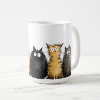陶器のコーヒーマグ - カートゥーンキャット コーヒーマグカップ
