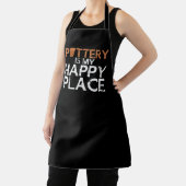 陶器のジョーク·ハッピー·プレイス·セラミック·粘土器 エプロン (インサイチュ)