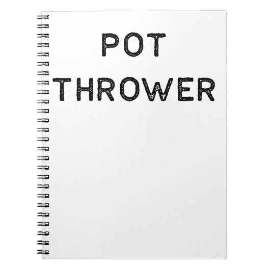 陶器のデザインのポットの投げる人の暗い粘土の製陶術 ノートブック (正面)