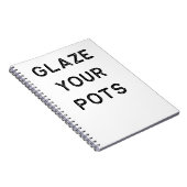 陶器のデザインの艶出しあなたのポットの暗い粘土の製陶術 ノートブック (右側)