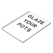 陶器のデザインの艶出しあなたのポットの暗い粘土の製陶術 ノートブック (左側)