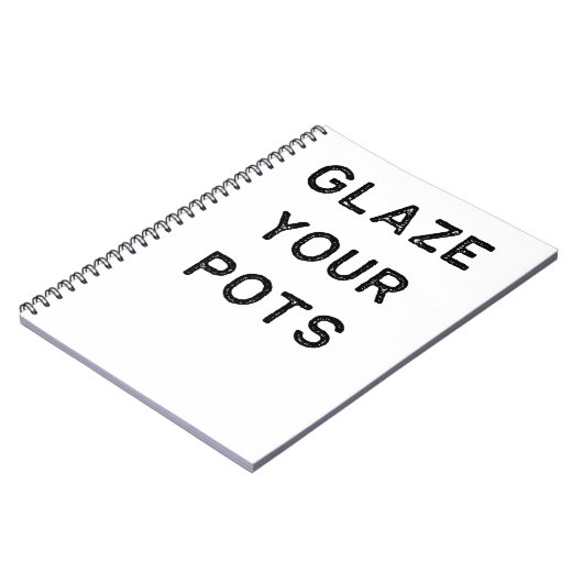 陶器のデザインの艶出しあなたのポットの暗い粘土の製陶術 ノートブック (左側)