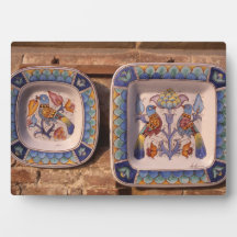 陶器のポスター伝統的にハト模様