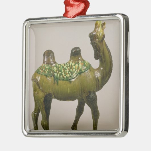 陶器の中国のな泣き叫ぶラクダ メタルオーナメント (左)