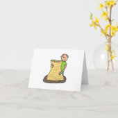 陶器の作成 カード (黄色い花)